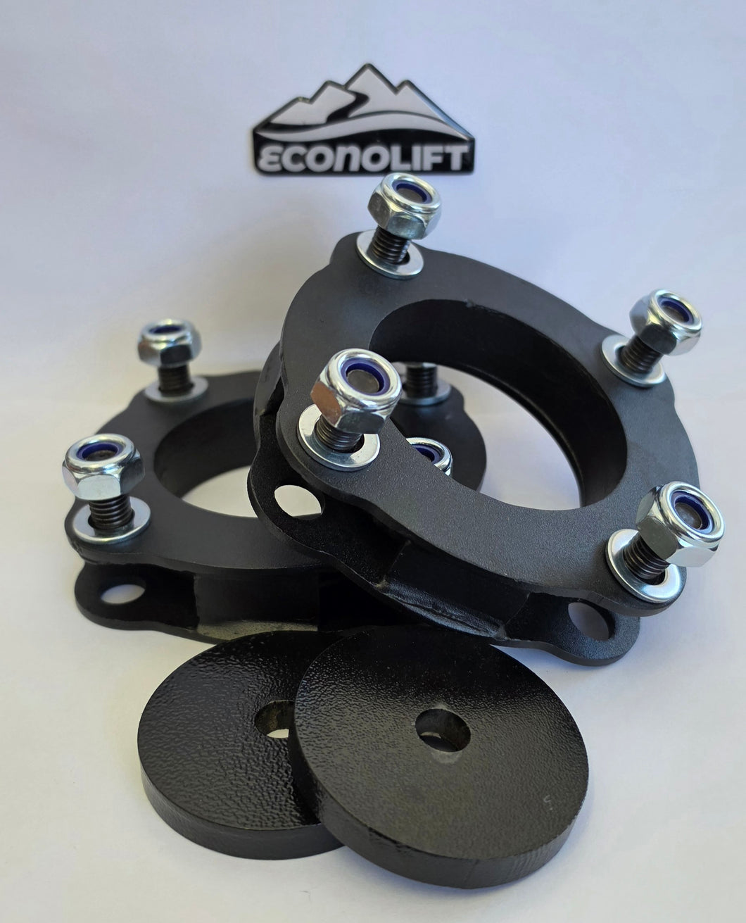 Toyota Hilux Travo 45mm Front Lift Suspension Steel Spacer Kit With 8mm Bumpstop Spacers
